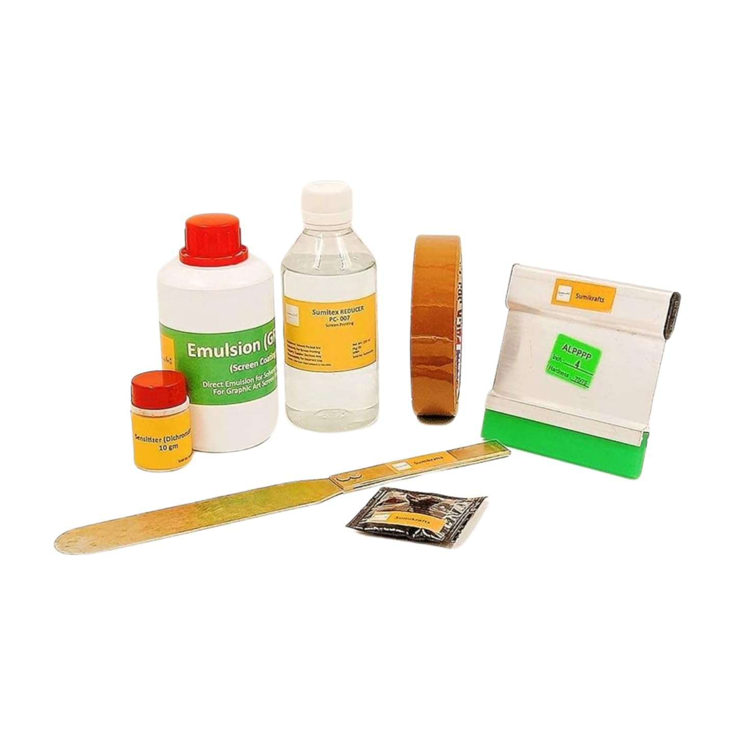 Screen Printing Kit Set Sumikrafts 250g White Vinyl Ink with Wooden Frame 8×10 Mesh 16, Double Hinge Clamps and Mounting Screws for Textile Printing Screen Printing Kit Set Sumikrafts 250g White Vinyl Ink with Wooden Frame 8x10 Mesh 16, Double Hinge Clamps and Mounting Screws for Textile Printing